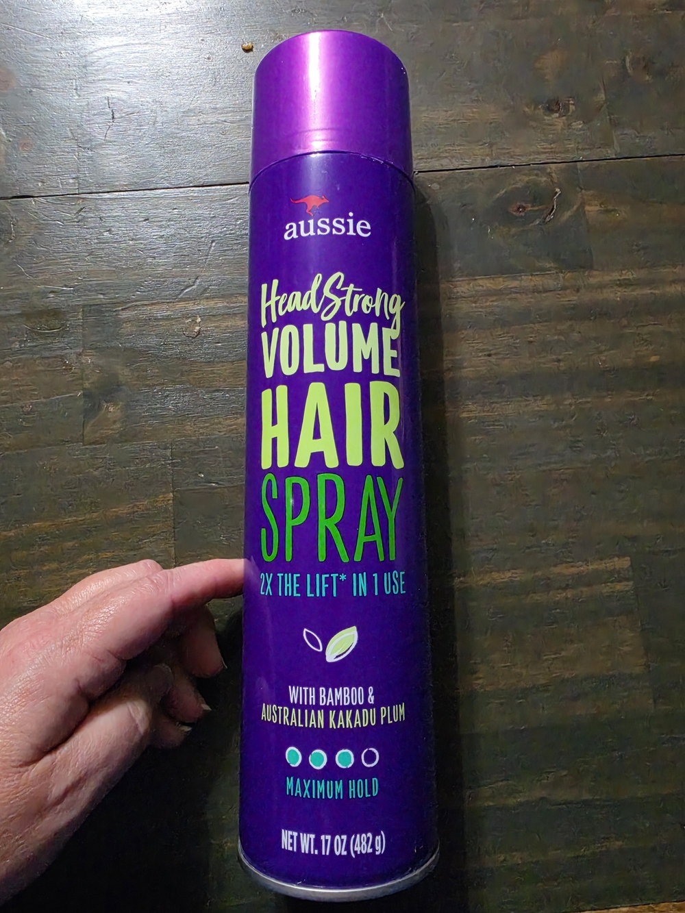 Aussie HeadStrong Volume Hair Spray — Purple (Maximum Hold)